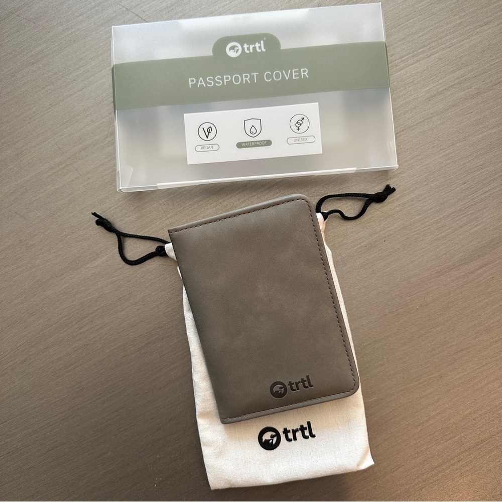 NEW!  Trtl Gray Passport Cover - Never Used